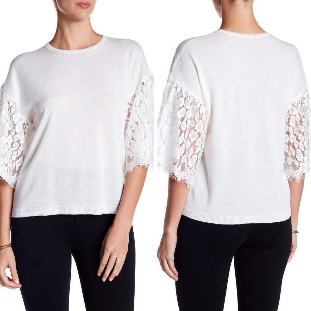 NWT Lace Wool Blend Sweater